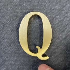 1.77 Inch Height Self Adhesive Solid Brass English Letters 4.5CM Wall sticker Gold Mail Box Numbers House Address Numbers Shop Studio Name DIY Combination For Wall Home Decor Hardware (Q)