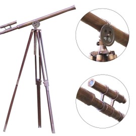 Decorative Double Barrel Nautical U.S. Navy Griffith Marine Navy Antique Tripod Telescope Floor Standing Collectible Item Home & Table Decor