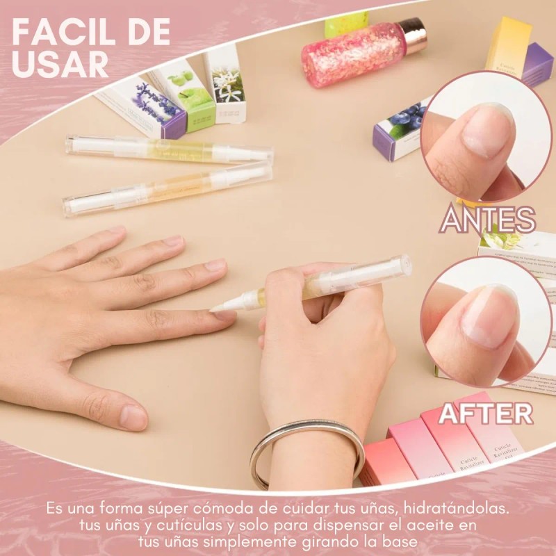 Veraly Gel para Cutículas con 4 Aceites Esenciales Pack 5