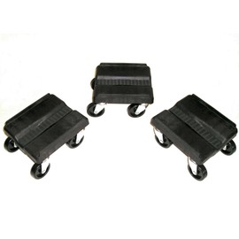 Push Industries Poly Pro Heavy Duty Snowmobile Dollys 1500 lbs with 2.5” Nylon Swivel Casters (Black)