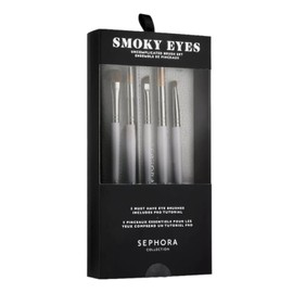 Sephora Favorites Smokey Eyes Umcomplicated Brush Set - 5 Must Have Eye Brushes - Medium Shadow Brush - Pointed Crease Brush - Angled Liner Brush - Fluffy Crease Brush and Smudge Brush