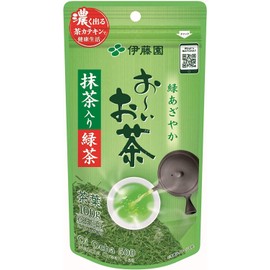Itoen Oi Tea Green Tea with Matcha Green Tea, 3.5 oz (100 g) x 2 Packs