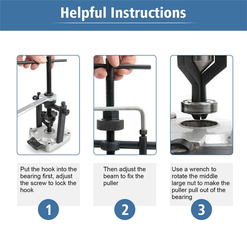HERCHR Pilot Bearing Puller, 3 Jaw Wheel Bearing Puller, Heavy