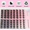 Fyonas 속눈썹 클러스터 스파이크 연장 80Pcs C 컬 개별 볼륨