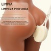 Cepillo para Espalda 3 Caras, Mango Largo para Ducha (Caqui)