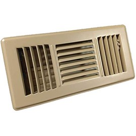 Truaire 4 In. X 10 In. 3-Way Brown Floor Register