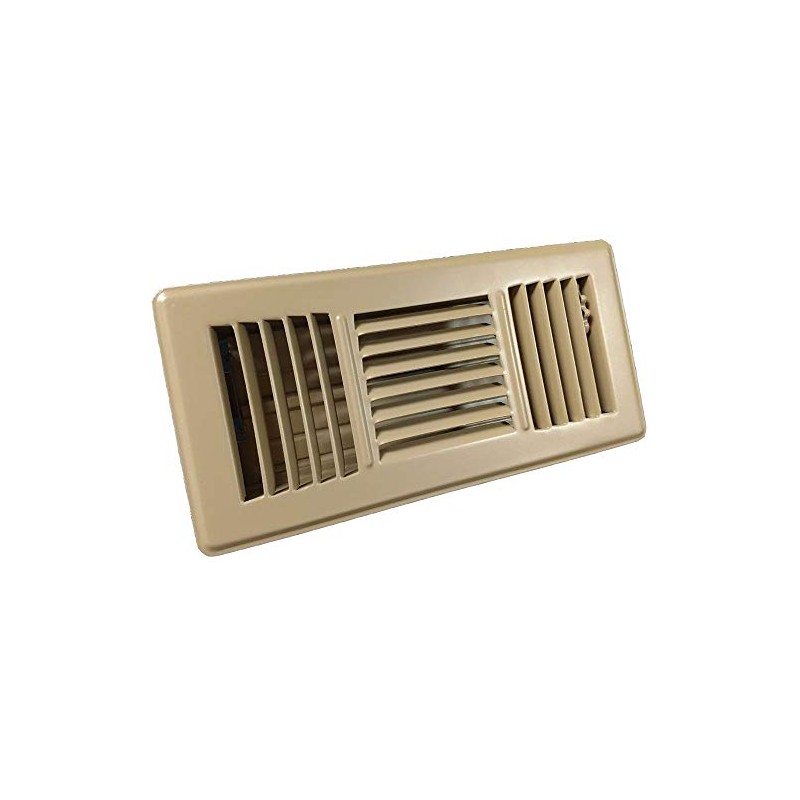 Truaire 4 In. X 10 In. 3-Way Brown Floor Register