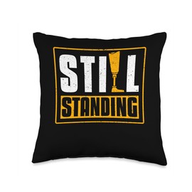 Amputee Artificial Leg Fake Limb Prosthetic JM0 Leg Prosthetic Amputation Vintage Still Standing Throw Pillow, 16x16, Multicolor