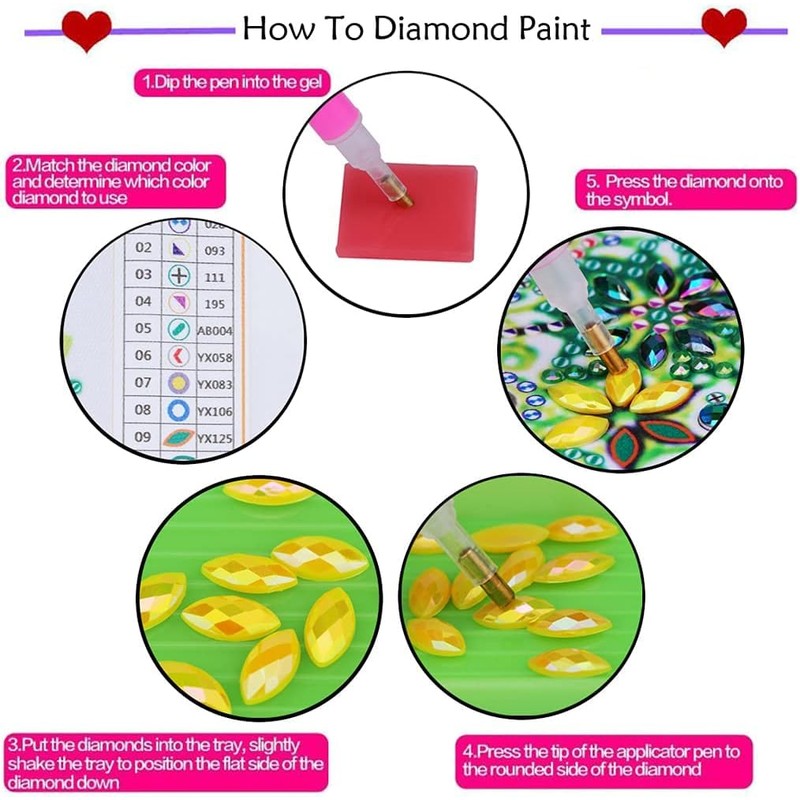 STGLCR Diamond Painting Cardinal Ornament 5D Bird Wreath DIY Diamond