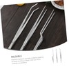 KICHOUSE 1 Set Precision Stainless Steel Tweezers Kitchen Tongs for