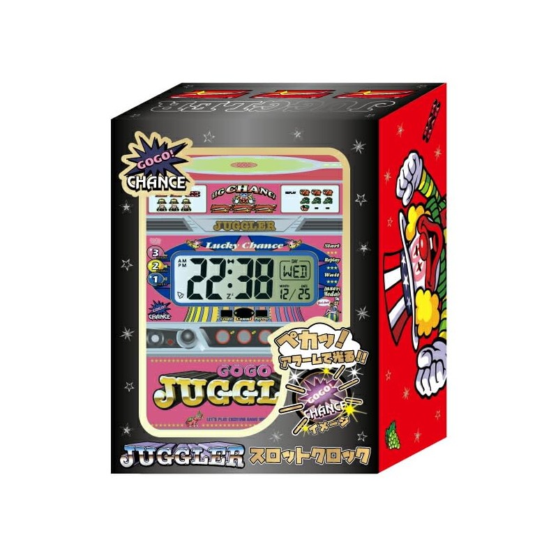Juggler Slot Clock, Table Clock, Calendar, Alarm Time Signal, Gorgeo