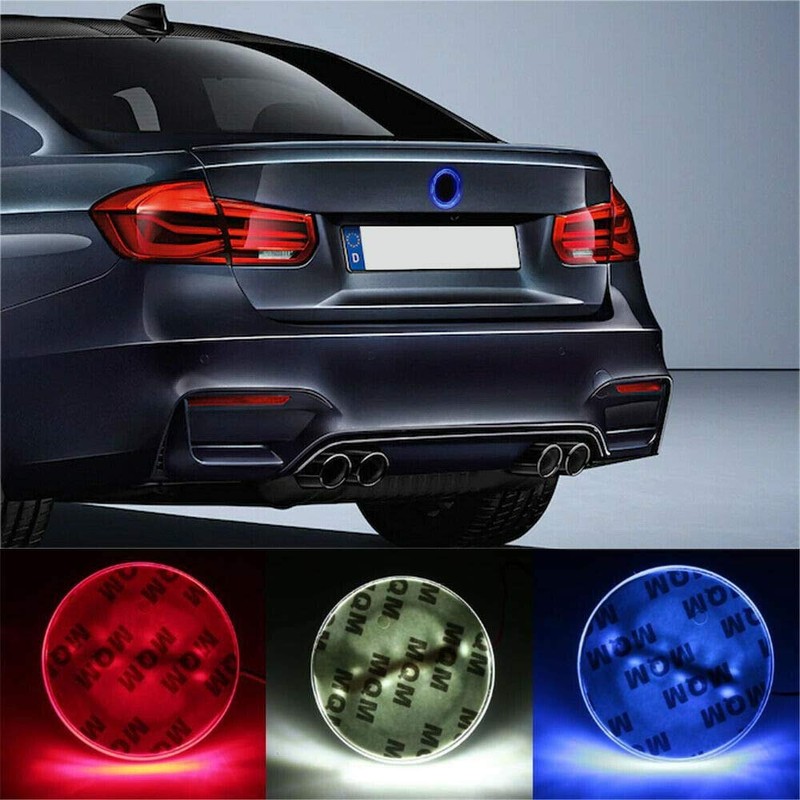 Riloer Car Light Badge Sticker, 82mm LED Badge Emblem Lamp