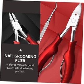 Beavorty Nail Grooming Plier for Thick Toenails Ergonomic Design with Rubber Handle Pedicure Tool for Home Use