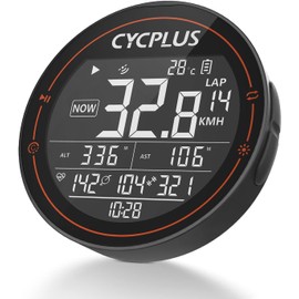 CYCPLUS Fahrradcomputer GPS Fahrradtacho Kabellos, Wasserdicht IPX6 Fahrrad Computer ANT+ Drahtloser Radcomputer, Rennrad Bluetooth 5.0 und Kilometerzähler, kompatible mit Strava, Schwarz