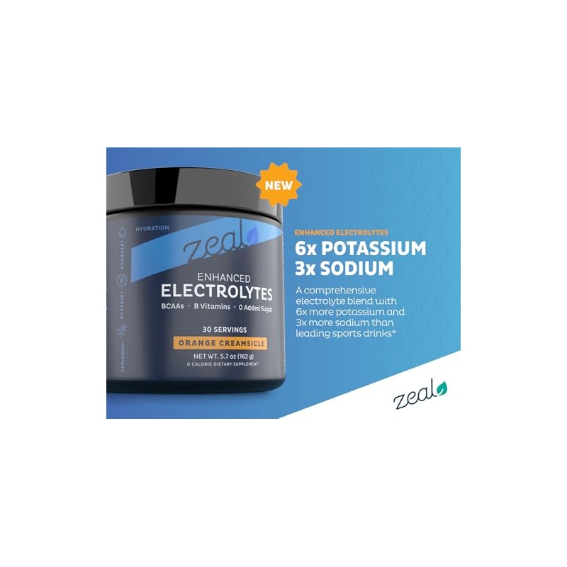 Zeal Naturals Polvo de Electrolitos Zeal