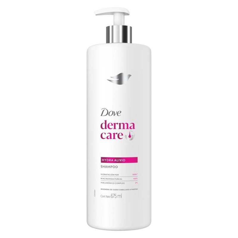 DOVE Shampoo Derma Care Hydra Alivio, Hidratación, 675 mL