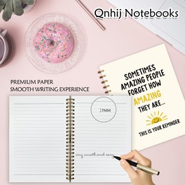 Qnhij Appreciation Gifts Spiral Notebook 5.5x8.3, Farewell Gifts for Coworkers Journal, Coworker Leaving Gift Journals for Writing, Sometimes Amazing People Forget Notebooks for Note Taking