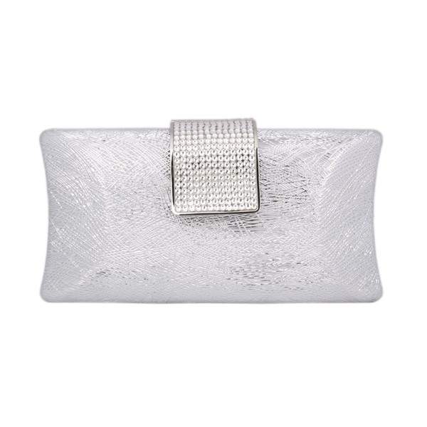 Adoptfade Partytasche für Damen, Kristall, Abendtasche, Party-Clutch, schicke Mini-Tasche, silber
