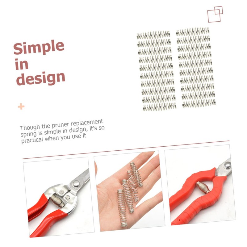 Kichvoe 20pcs Stainless Pruner Springs Replacement Parts for Flower Pruners