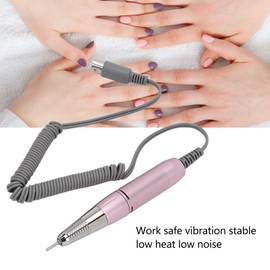 Manicure Nail Drill,Nail Drill Machine Handle,Nail Drill Machine Handle Pink Adjustable 0‑3000rpm Metal Electric Nail File Handle Polishing Pedicure Accessories for Salon Nail Drill Machine, dril