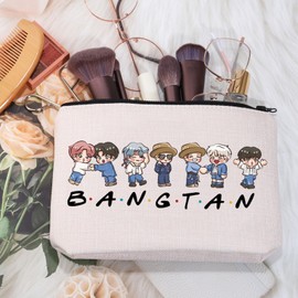 MEIKIUP K-Pop Merch Bangtan Makeup Bag K-pop Army Fans Gifts K-pop K-POP Music Lover Bag (BANG-TAN Bag)