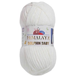 2 Pack/Skeins Himalaya Dolphin Baby, Each Skein 100 Gr/3,5 oz, 120 mt/ 132 yd, Super Bulky Yarn, Blanket Yarn, Velvet Yarn, Knitting Yarn, Amigurumi Yarn, Baby Yarn 80363