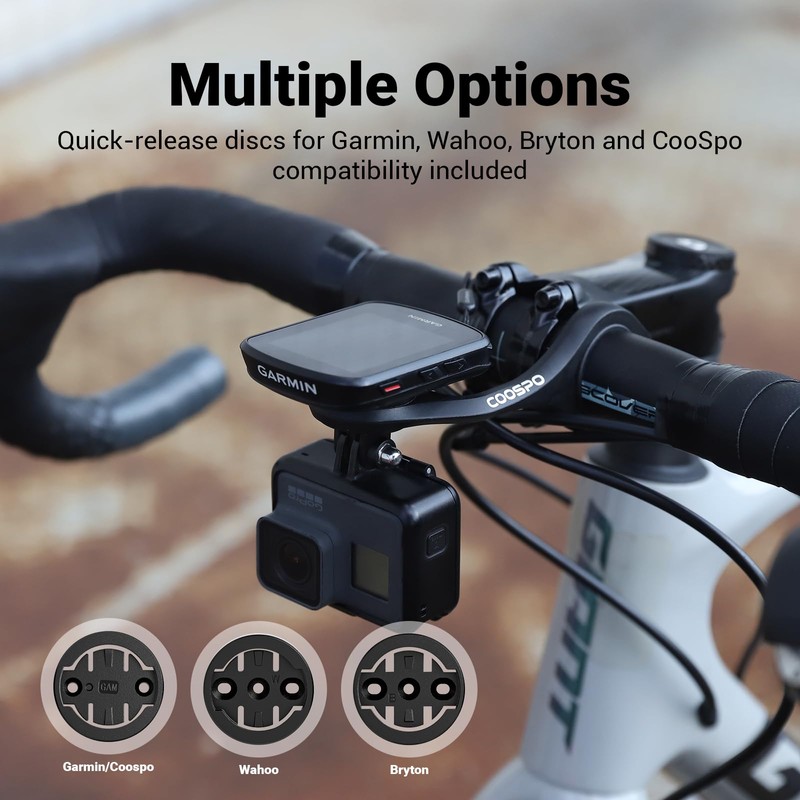 CooSpo Bike Computer Mount, Quick Release Mount for Garmin, Wahoo,