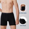 BAMBOO COOL Men's Underwear Boxer Briefs Pack Soft Breathable Long