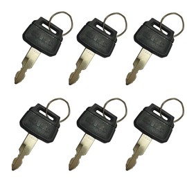 BAQI Replacement Ignition Keys for Case Kawasaki Kobelco K250 Excavator Wheel Loader Pack of 6