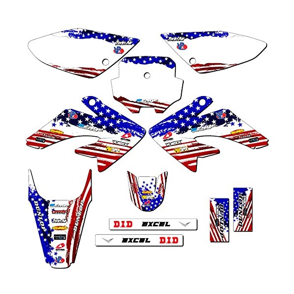 2004-2010 CRF 80 Merica USA Senge Graphics Complete Kit Compatible
