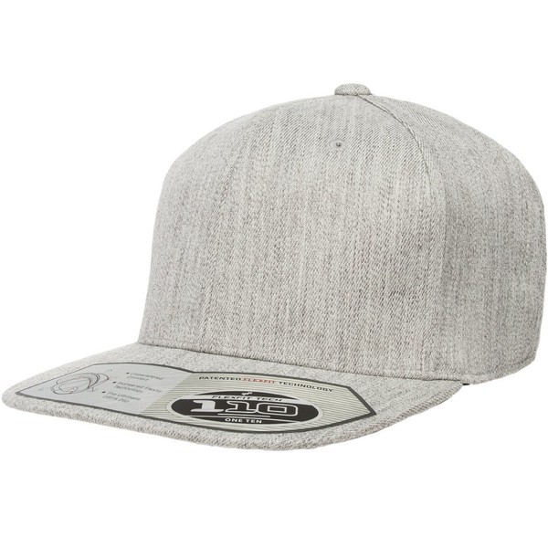 Flexfit Yupoong 110F,110FT One Ten Snapback Hat Cap (Heather Grey)