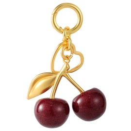 Santiccipa Red Cherry Keychain, Bag Charm for Purses Handbags, Women's Cute Best Accessories Gift