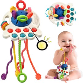 uunida baby Juguetes para Bebe de 0 a 6 Meses 1 Año con Sonajas - Mordedera para Bebe - Juguetes Montessori Sensoriales y Estimulacion Temprana