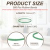 PATIKIL 500 Pack 2" x 3/50" Green Small Assorted Rubber