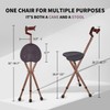 Walking Cane with Folding Seat 400 lbs Capacity Adjustable Canes