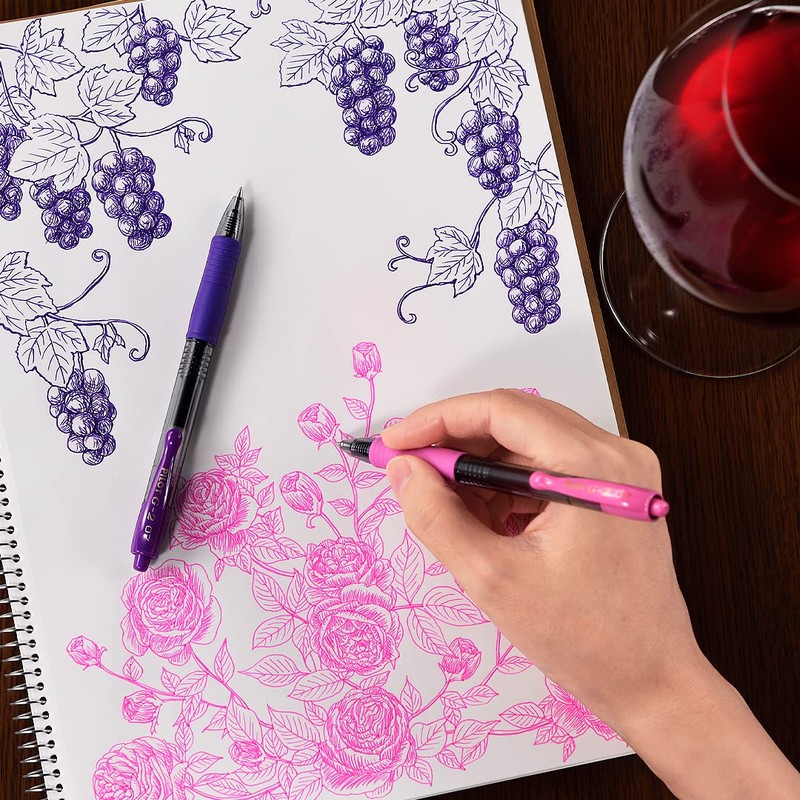 Pilot G-2 Retractable Gel Ink Rollerball Pens - 0.7mm Nib