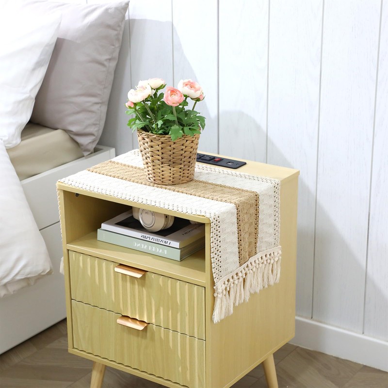 Boho Table Runner, Macrame Fall Table Runner, 12 x 37