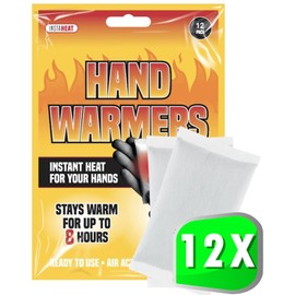 FERRIS | Hand Warmers (12 PACK) Air Activated Long-Lasting Disposable Heat Packets for Cold Weather, Outdoor Sports & Hiking | Pocket Warmers Give Instant Warmth, Safe & Odourless Winter Essential