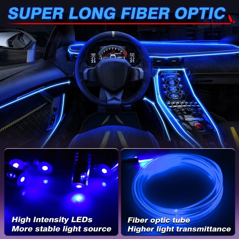 MICTUNING 10M LED Car Interior Strip Light Atmosphere Neon Glow