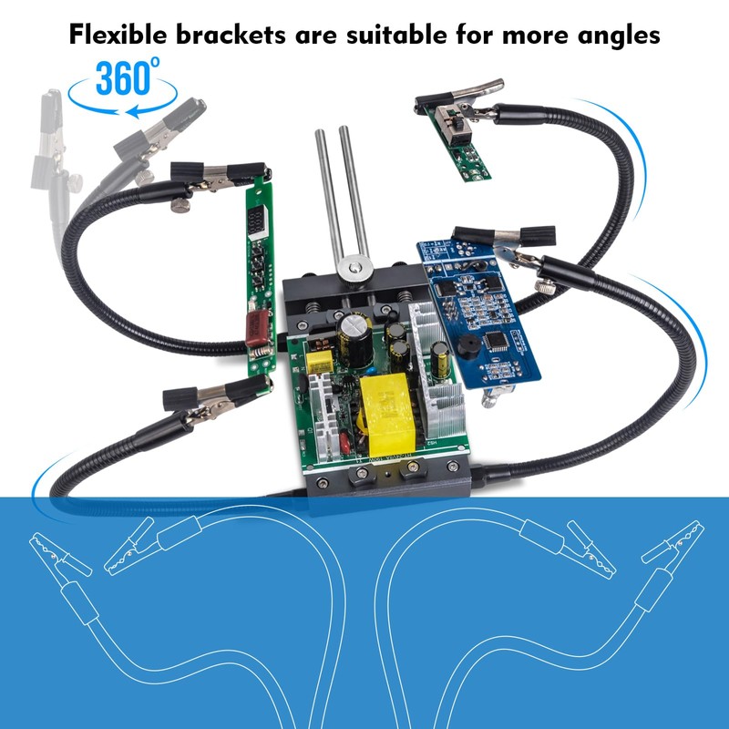 Helping Hands Soldering,HANDSKIT Soldering Helping Hands Stand Holder Adjustable PCB