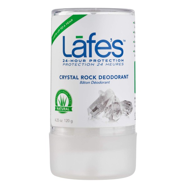 Lafe's Natural Body Care | Unscented Crystal Rock Deodorant | 24-Hour Protection & All Natural (4.25oz)