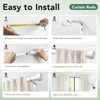 IFELS Heavy Duty Curtain Rods for Windows 66 to 120