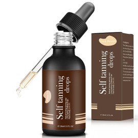 30 ml Self-Tanning Concentrate, Self-Tanning Face for a Natural Shine, Serum for a Naturally Tanned Complexion, Self Tanning Drops for All Skin Types (Brown)