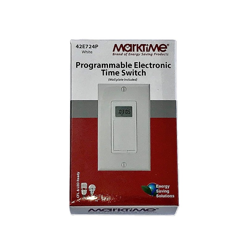 MarkTime 42E724P Programmable Electronic Time Switch, White