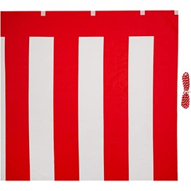KH004-01IN Kouhaku Curtain Height 47.2 inches (120 cm) x Length 70.9 inches (180 cm) (1 Room) Tetoron Sponge Red and White String