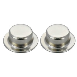 MARRTEUM 2 Piece Spring Steel Push on Pushnut Cap Stud 5/8 Inch Axle Pushnut Fastener with Zinc Mech Finish for Rolling Bins, Lawn Wagons and Hand Trucks