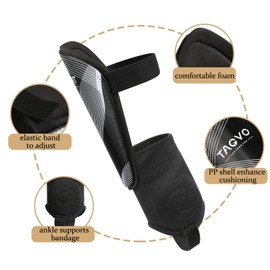 TAGVO Soccer Shin Guards for Kids Youth - Protective Soccer Equipment for Boys Girls - Adults Men Women Soccer Shin Guards - Soccer Shin Pads for Kids Girls Boys, High Impact Resistant