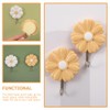 Cabilock 4pcs Daisy Sticky Hook daisy coat bags wall hanger