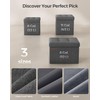 SONGMICS 11.8 Inches Small Folding Storage Ottoman Cube, Storage Footrest,