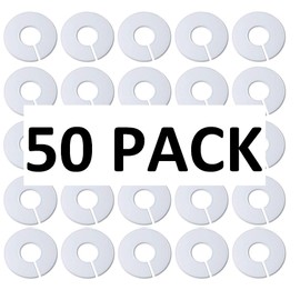 Blank Round Plastic Rack Dividers - Pick a Color/Pick a Quantity (White, 50)